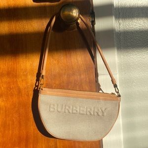 Burberry canvas shoulder bag